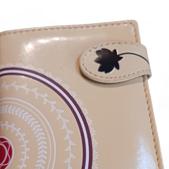 Shagwear " Meditation" Large Lotus Flower Faux Leather Card Organizer Wallet - Picture 4 of 7